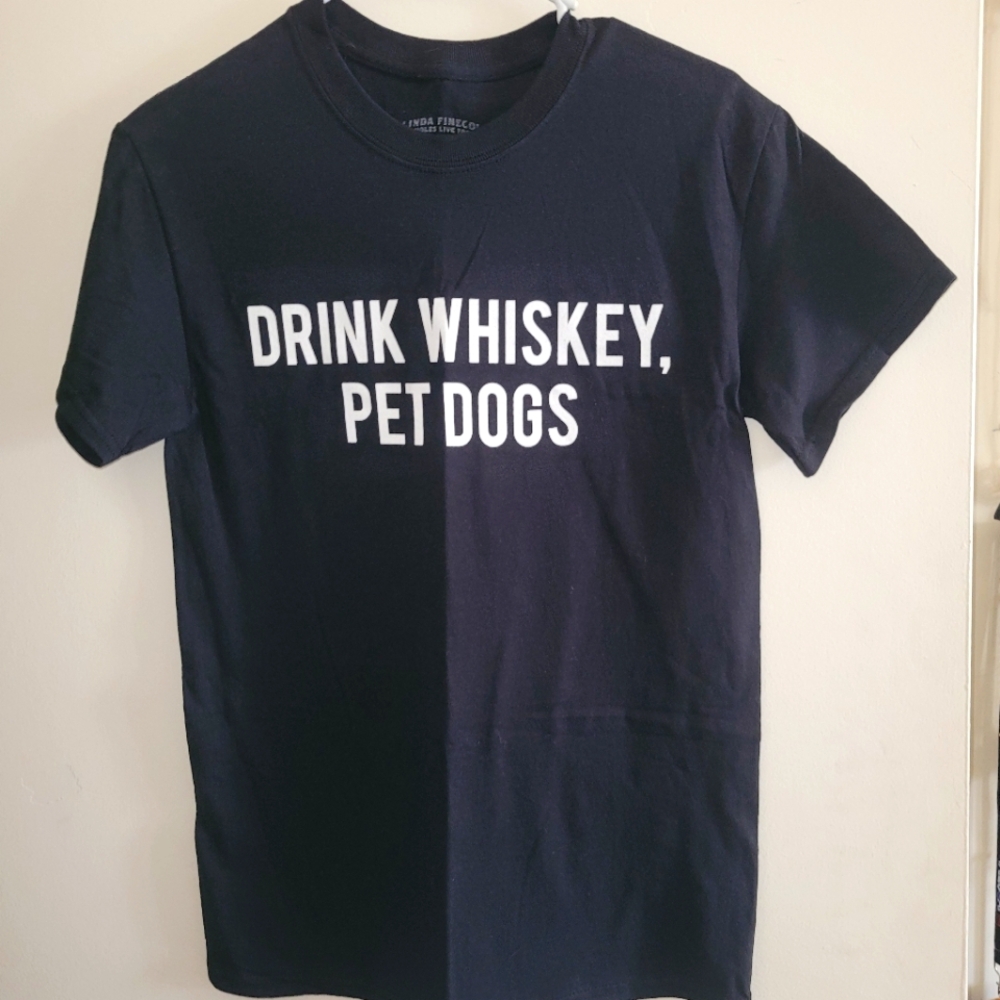 2 for $25 ‼️ NWOT Drink Whiskey Pet Dogs from Linda Finegold Tee Unisex Small